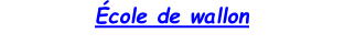 École de wallon